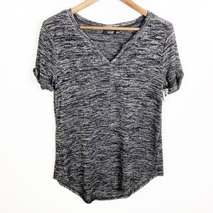 Ana Gray/Black V-neck
